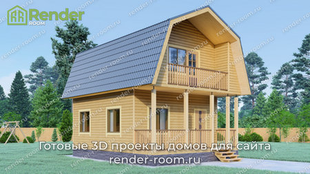 Проект  Площадь: 60, Размер: 6х8