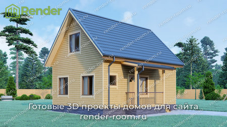 Проект  Площадь: 74, Размер: 6х8