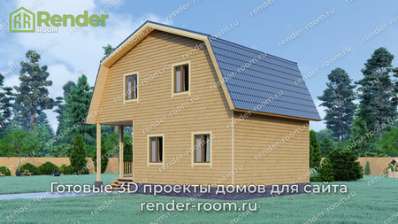 Проект  Площадь: 74, Размер: 6х9