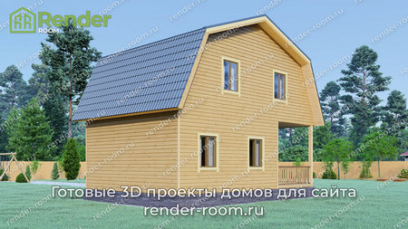 Проект  Площадь: 74, Размер: 6х9