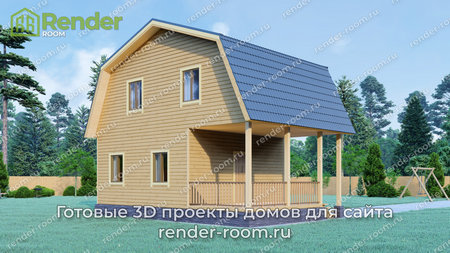 Проект  Площадь: 74, Размер: 6х9