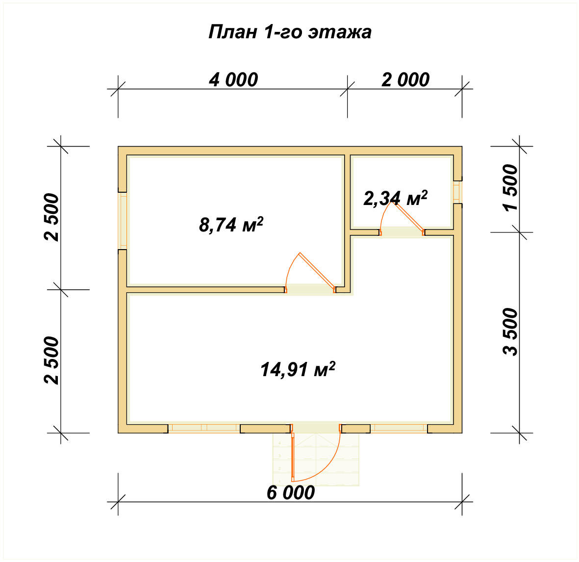 П-1145 План первого этажа П-1145 План первого этажа