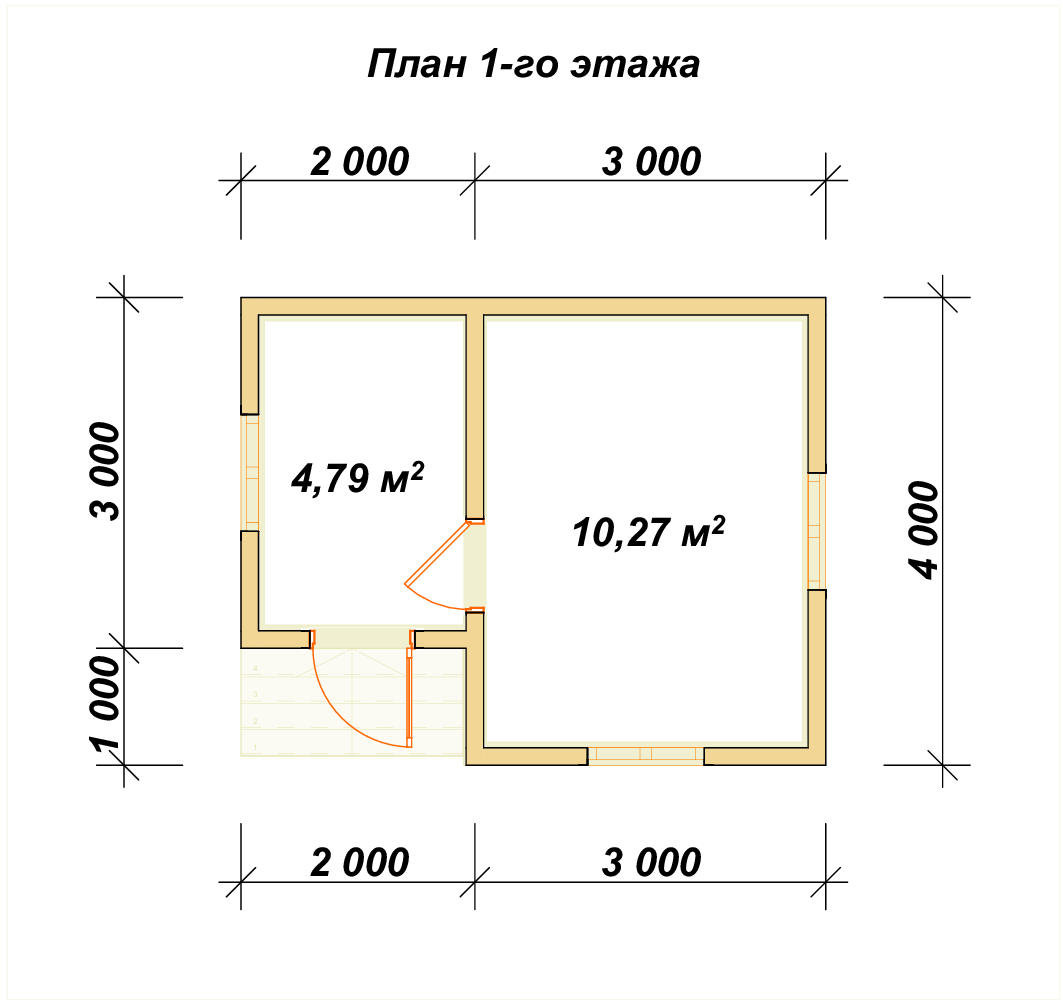 П-1175 План первого этажа П-1175 План первого этажа
