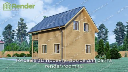 Проект П-1184 Площадь: 72, Размер: 6х8