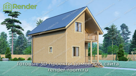 Проект П-1184 Площадь: 72, Размер: 6х8