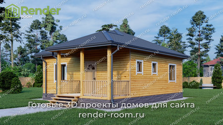 Проект  Площадь: 56,74, Размер: 8х8