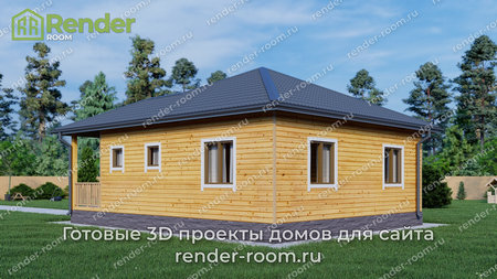 Проект  Площадь: 56,74, Размер: 8х8