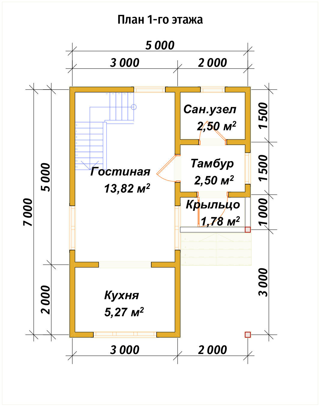 П-1277 План первого этажа П-1277 План первого этажа