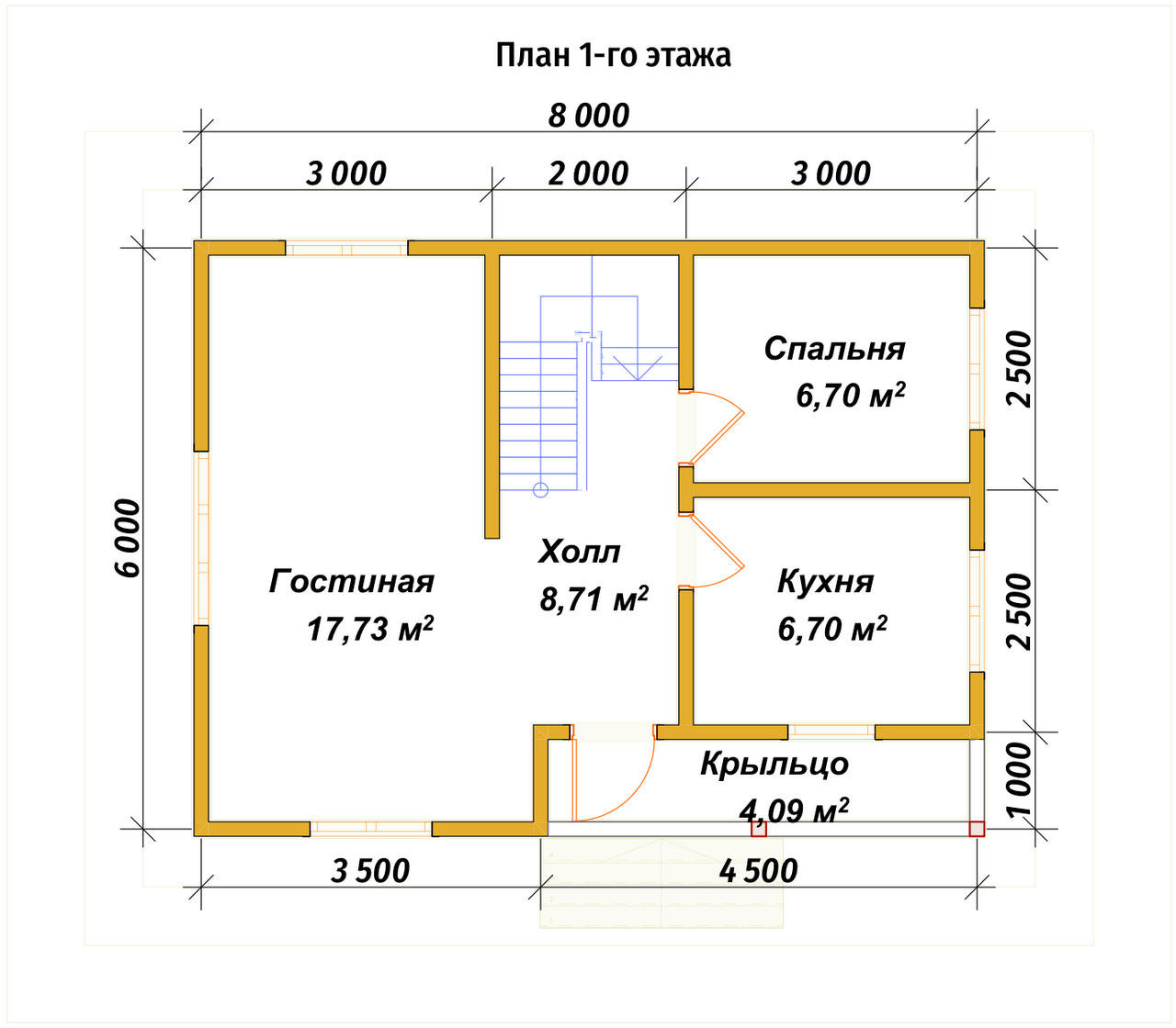 П-1306 План первого этажа П-1306 План первого этажа