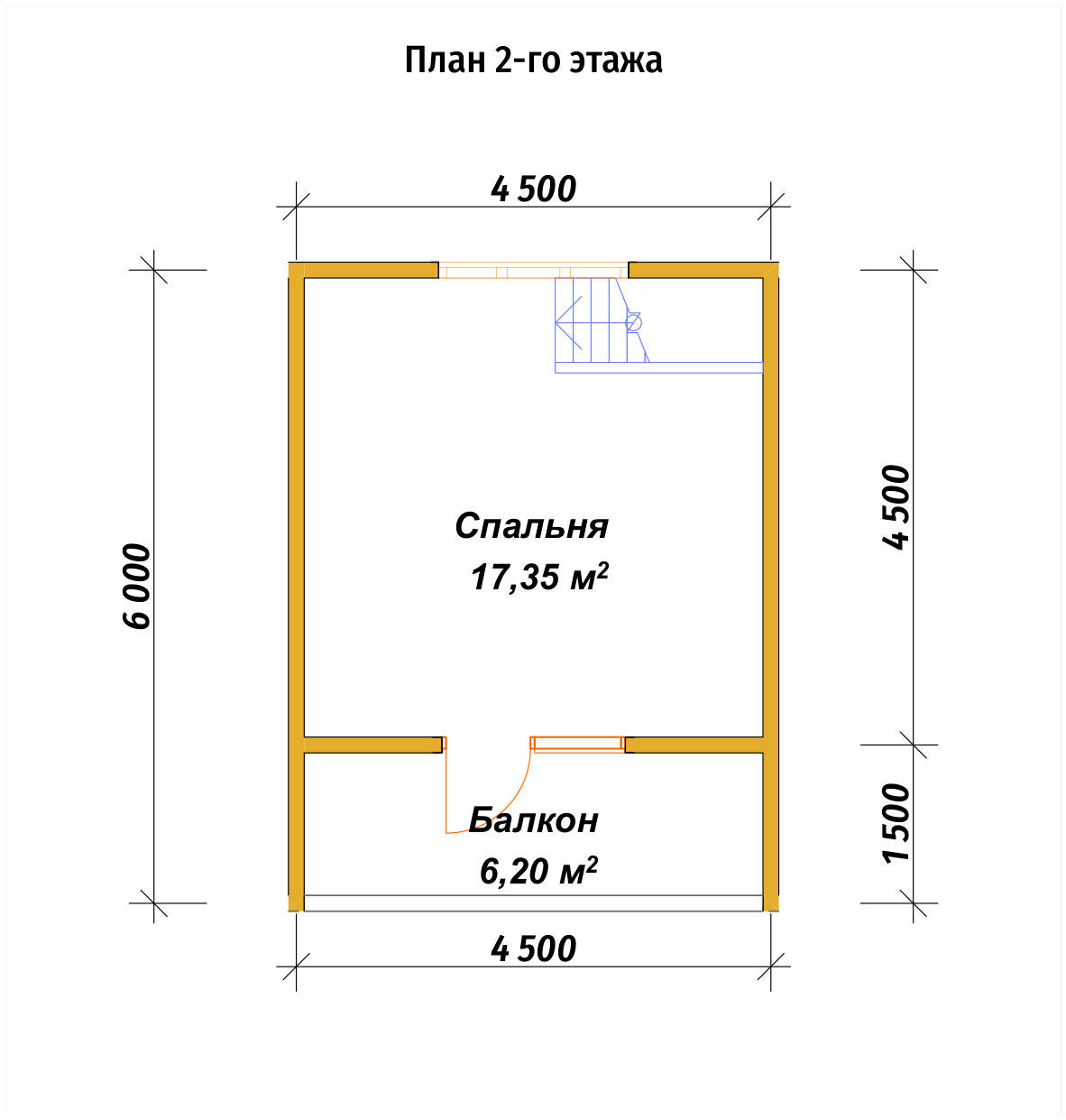 П-1310 План второго этажа П-1310 План второго этажа