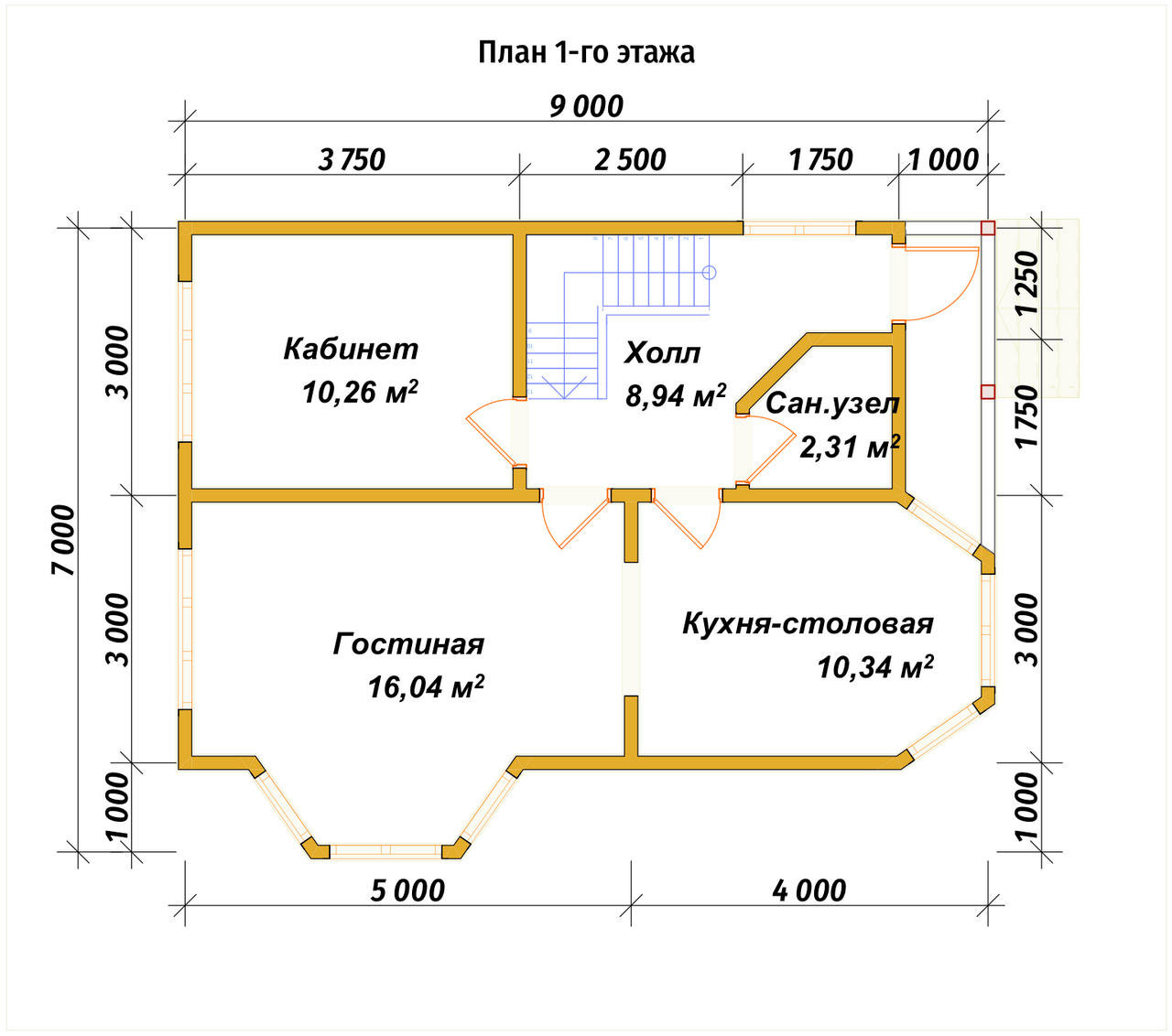 П-1314 План первого этажа П-1314 План первого этажа
