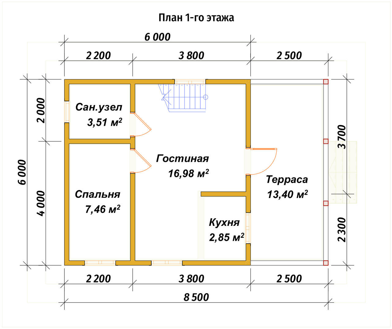 П-1355 План первого этажа П-1355 План первого этажа
