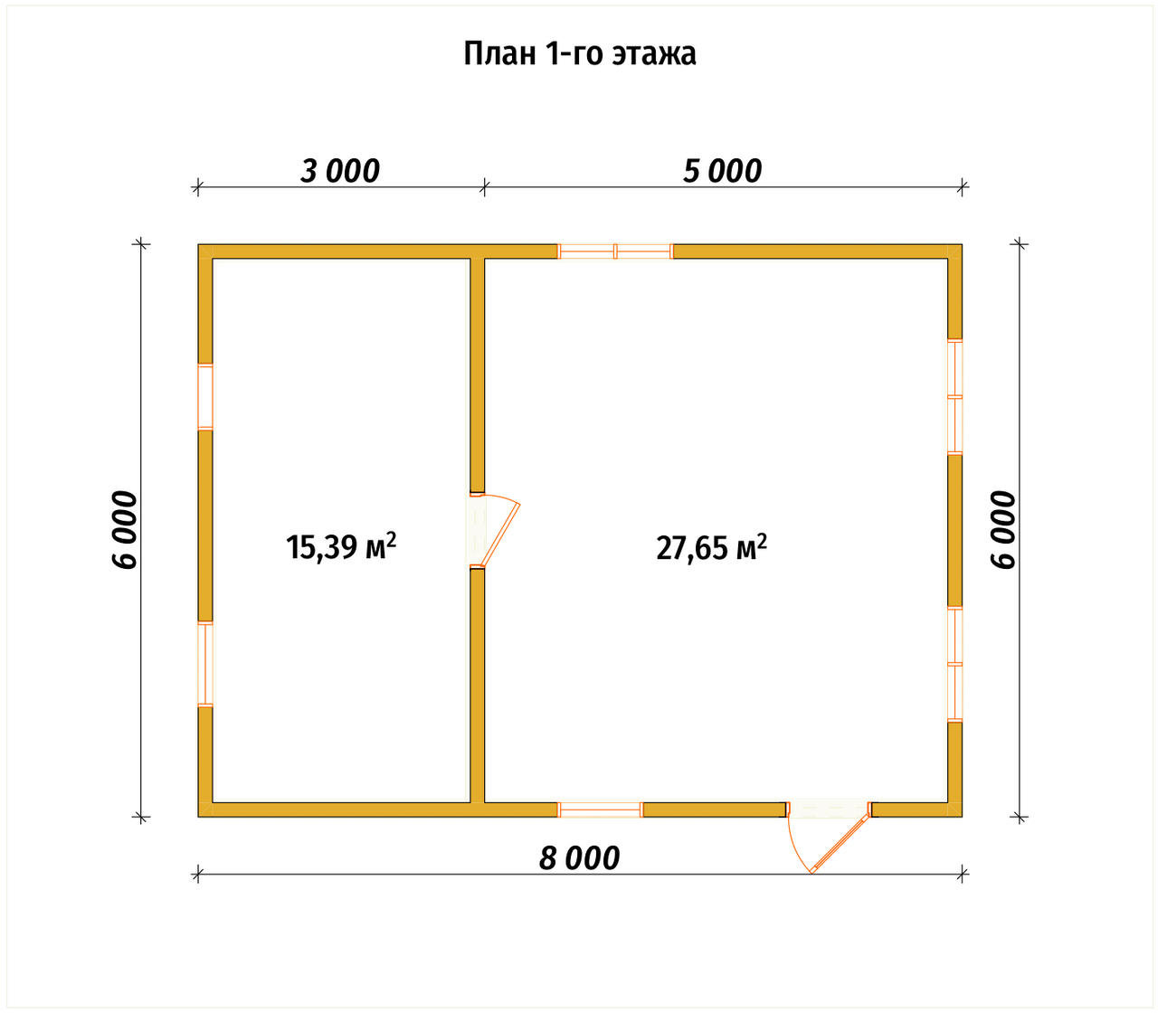 П-1463 План первого этажа П-1463 План первого этажа