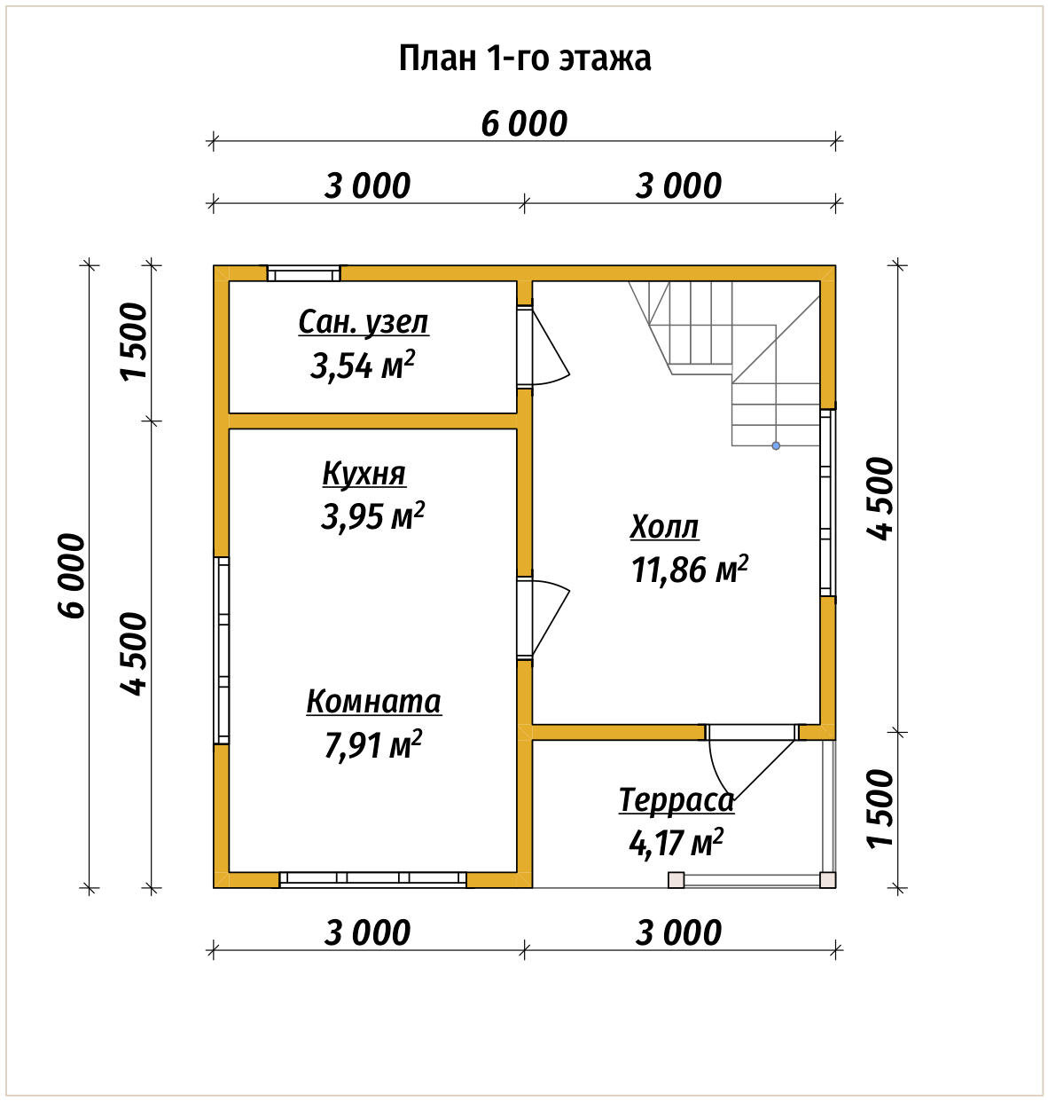 П-1562 План первого этажа П-1562 План первого этажа
