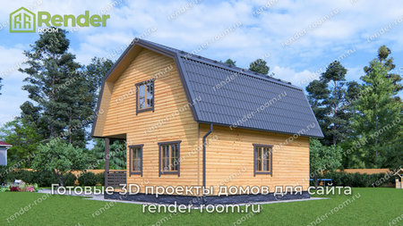 Проект П-1604 Площадь: 76,8, Размер: 7х8