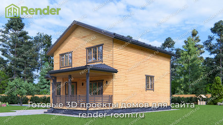 Проект П-1636 Площадь: 127,2, Размер: 8х10