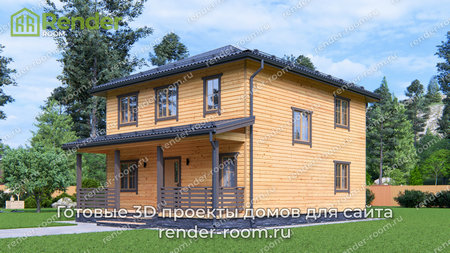 Проект П-1643 Площадь: 121,2, Размер: 8х9