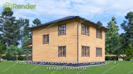 Проект П-1643 Площадь: 121,2, Размер: 8х9