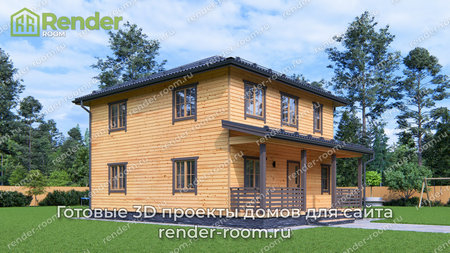 Проект П-1643 Площадь: 121,2, Размер: 8х9