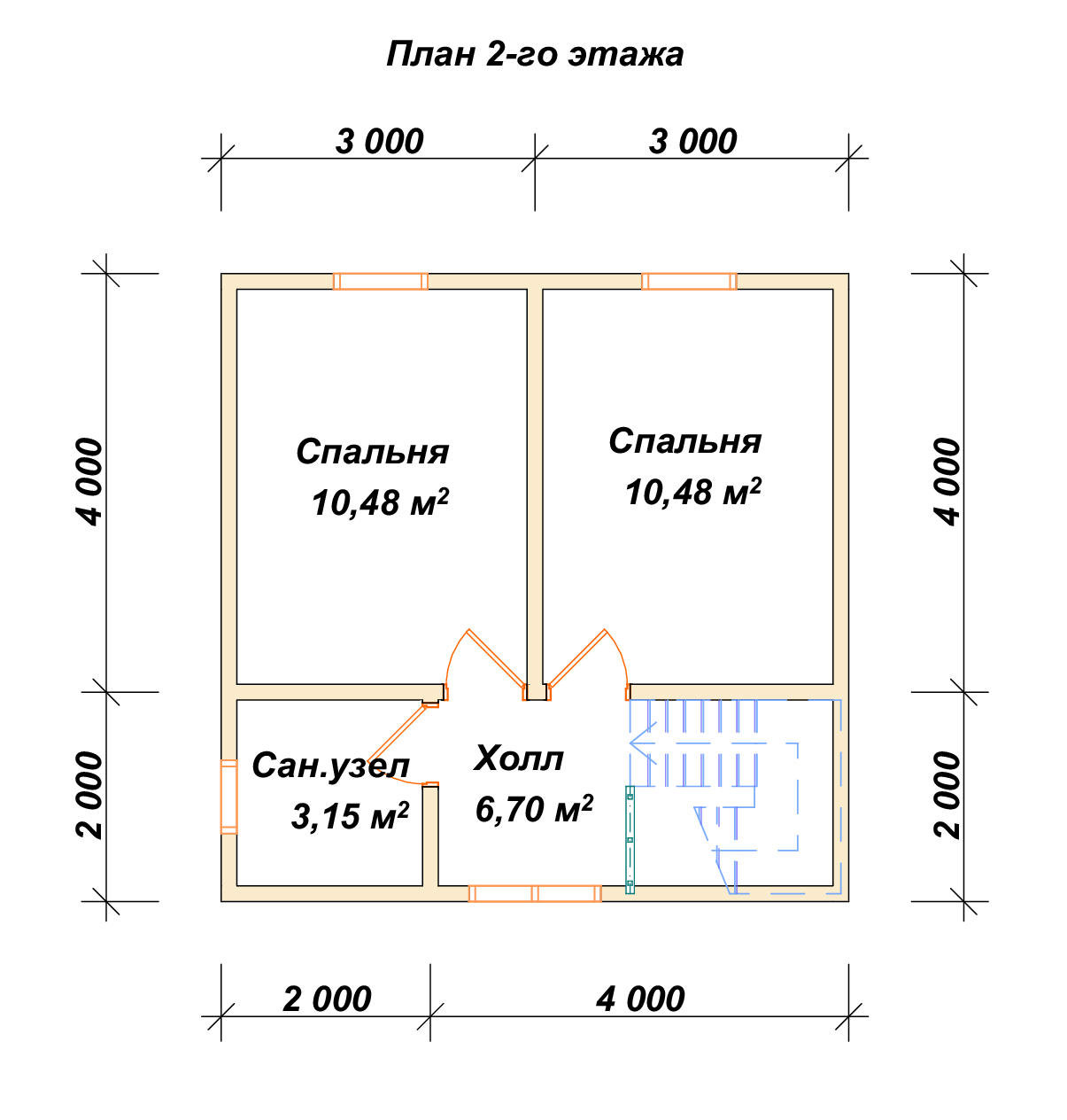 П-250 План второго этажа П-250 План второго этажа