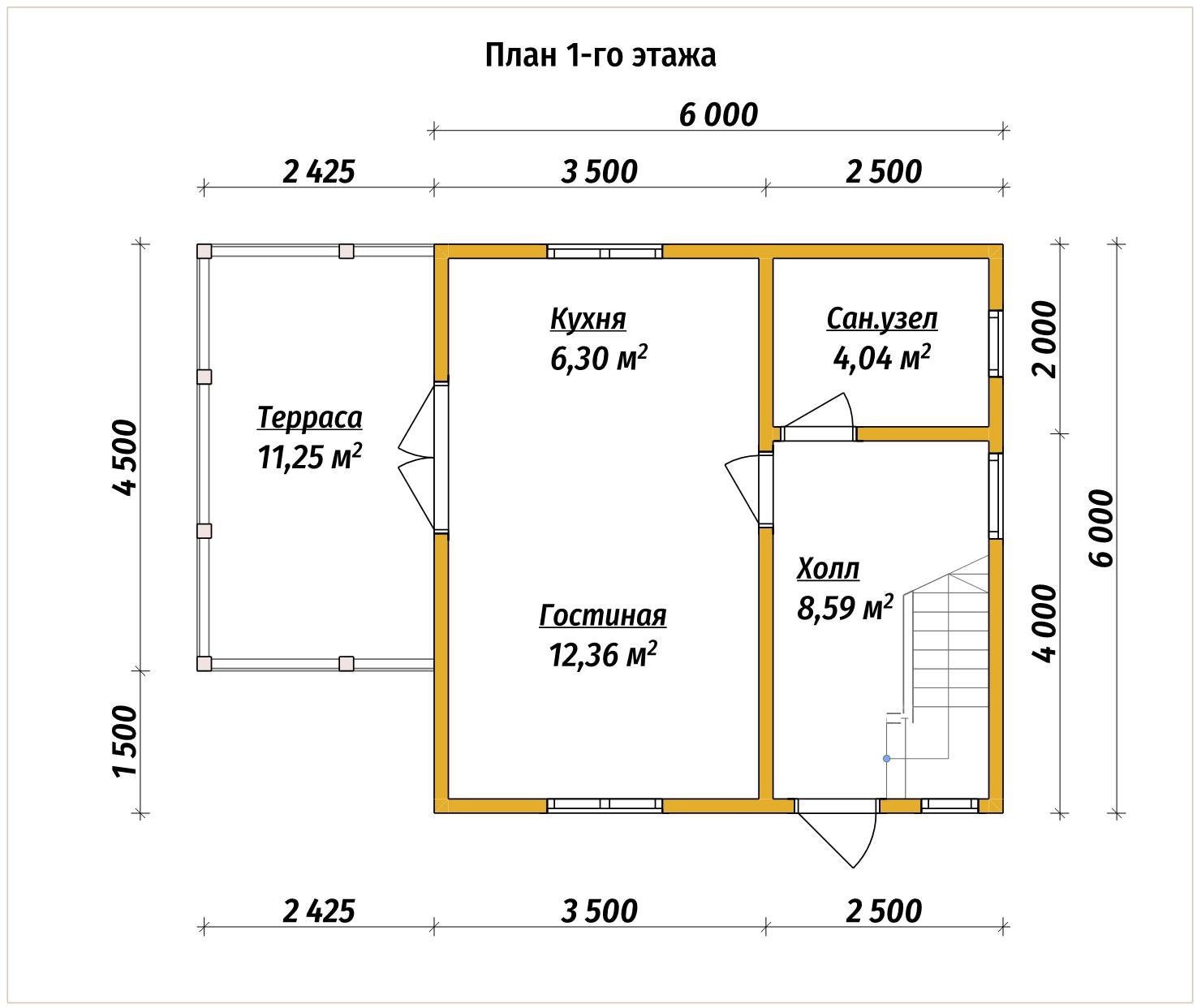 П-501 План первого этажа П-501 План первого этажа