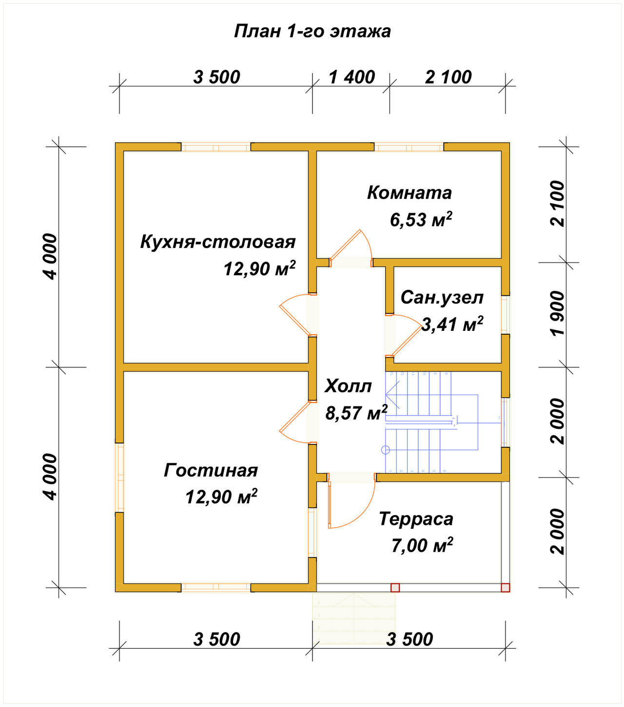 П-521 План первого этажа П-521 План первого этажа