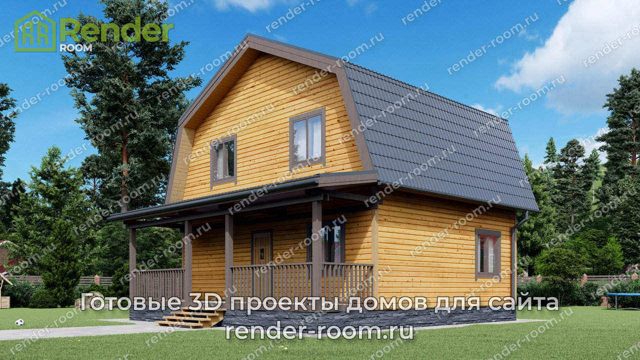 Проект брусового дома 9х9, площадью 101 м2