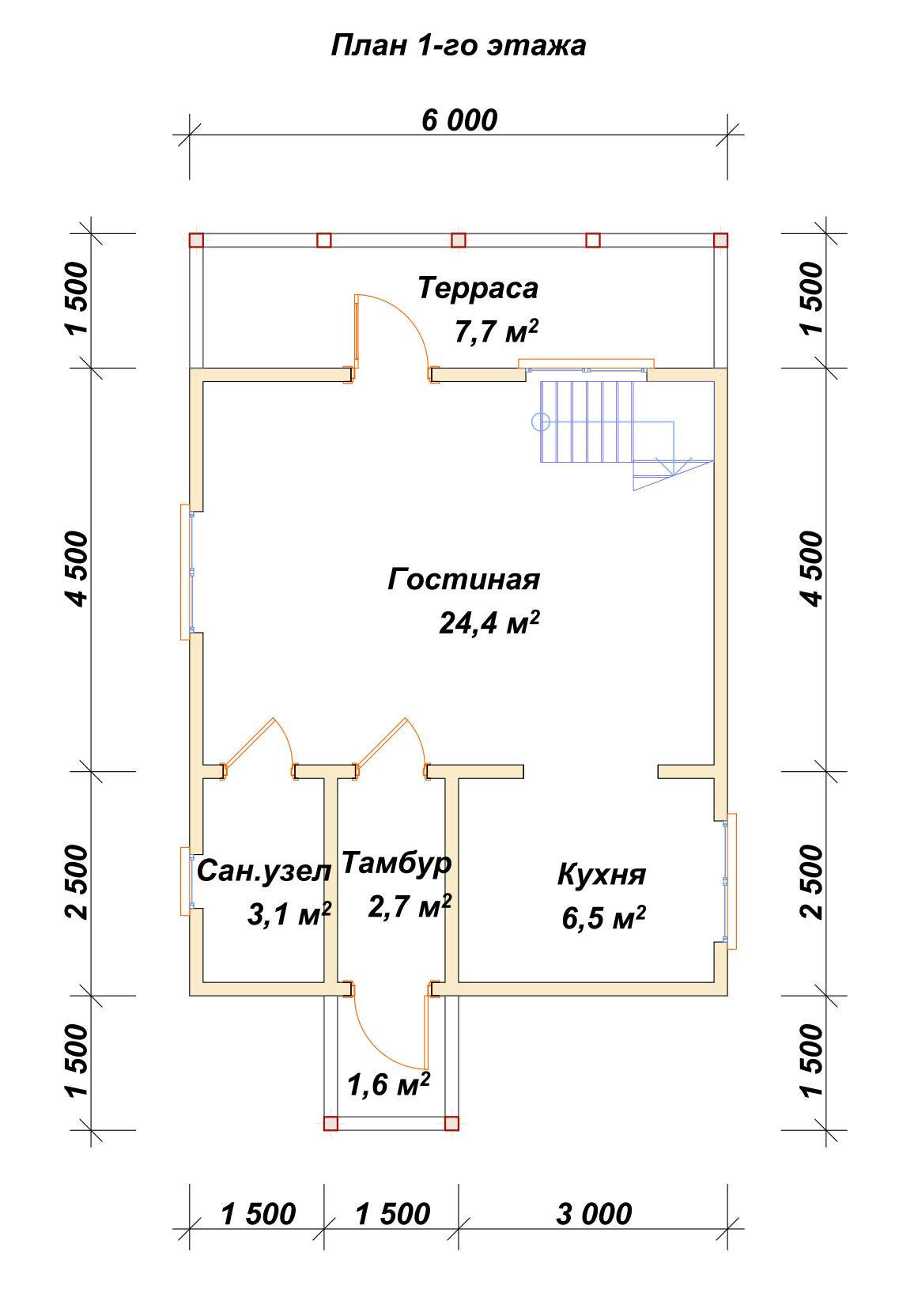 П-531 План первого этажа П-531 План первого этажа
