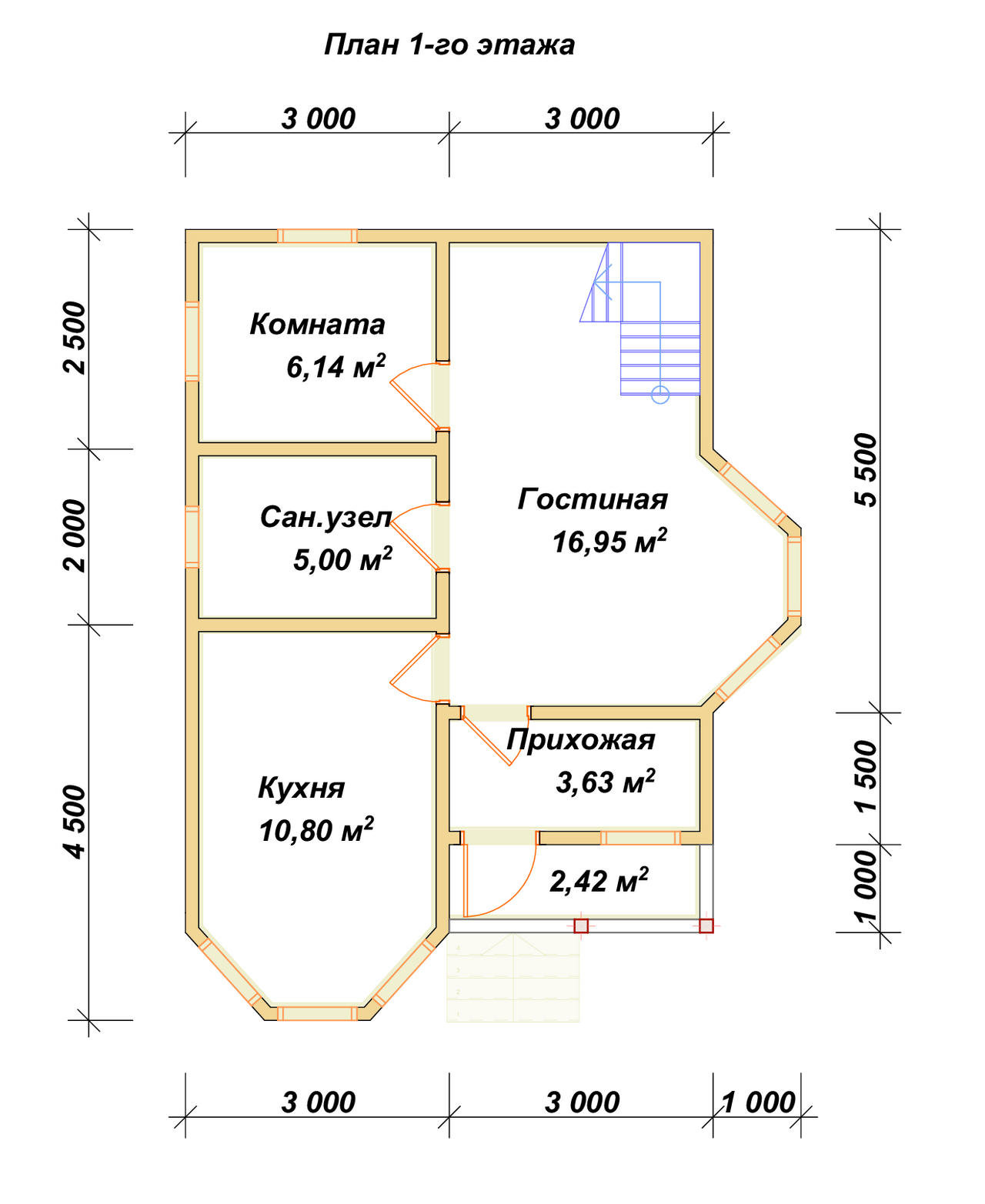 П-533 План первого этажа П-533 План первого этажа