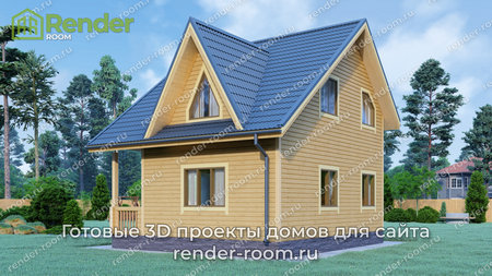 Проект  Площадь: 77,54, Размер: 7х8