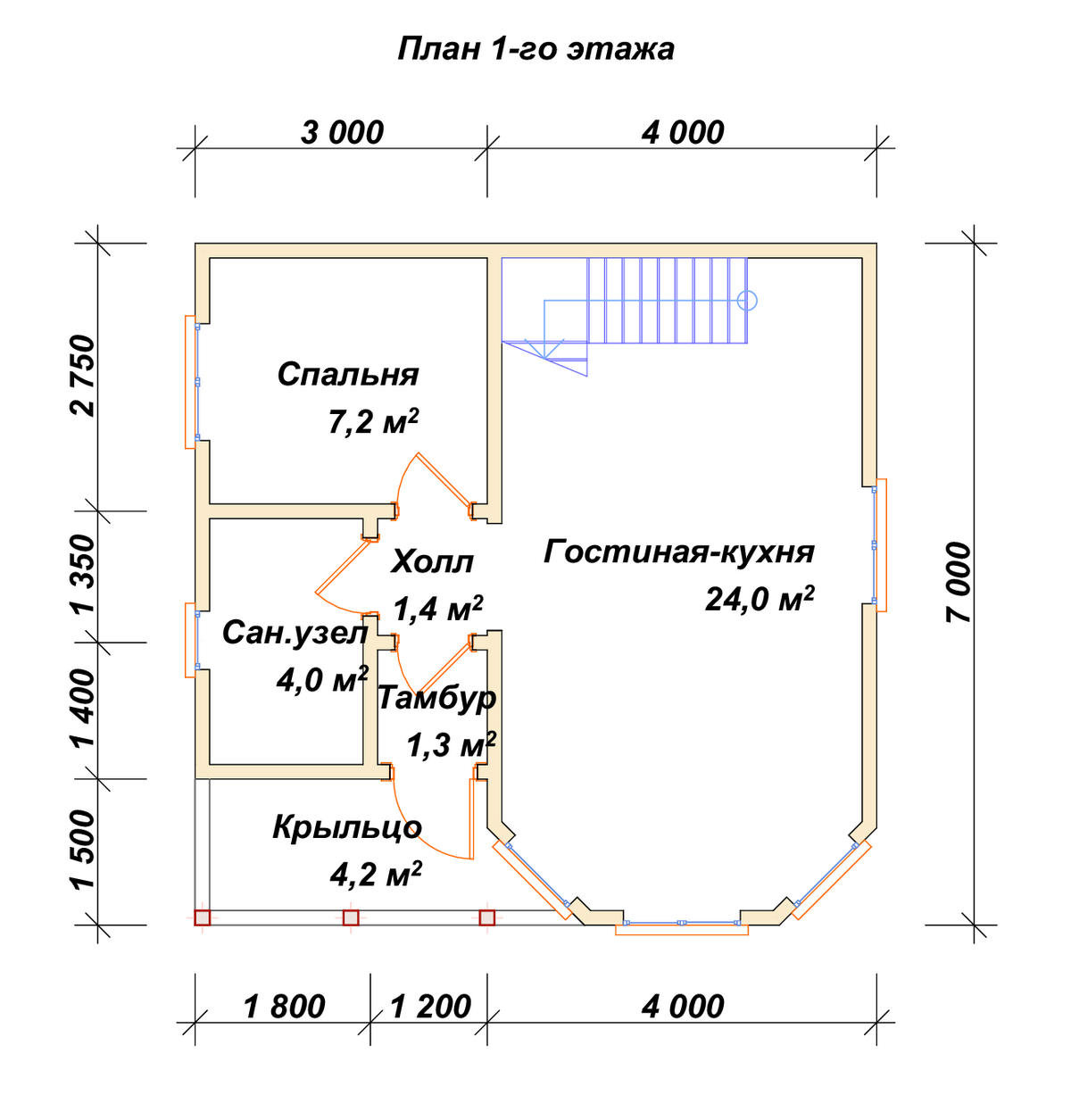 П-573 План первого этажа П-573 План первого этажа