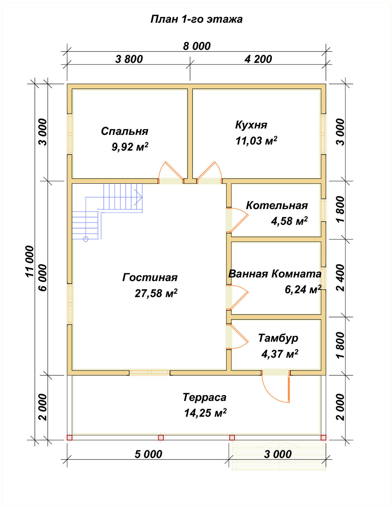 П-616 План первого этажа П-616 План первого этажа