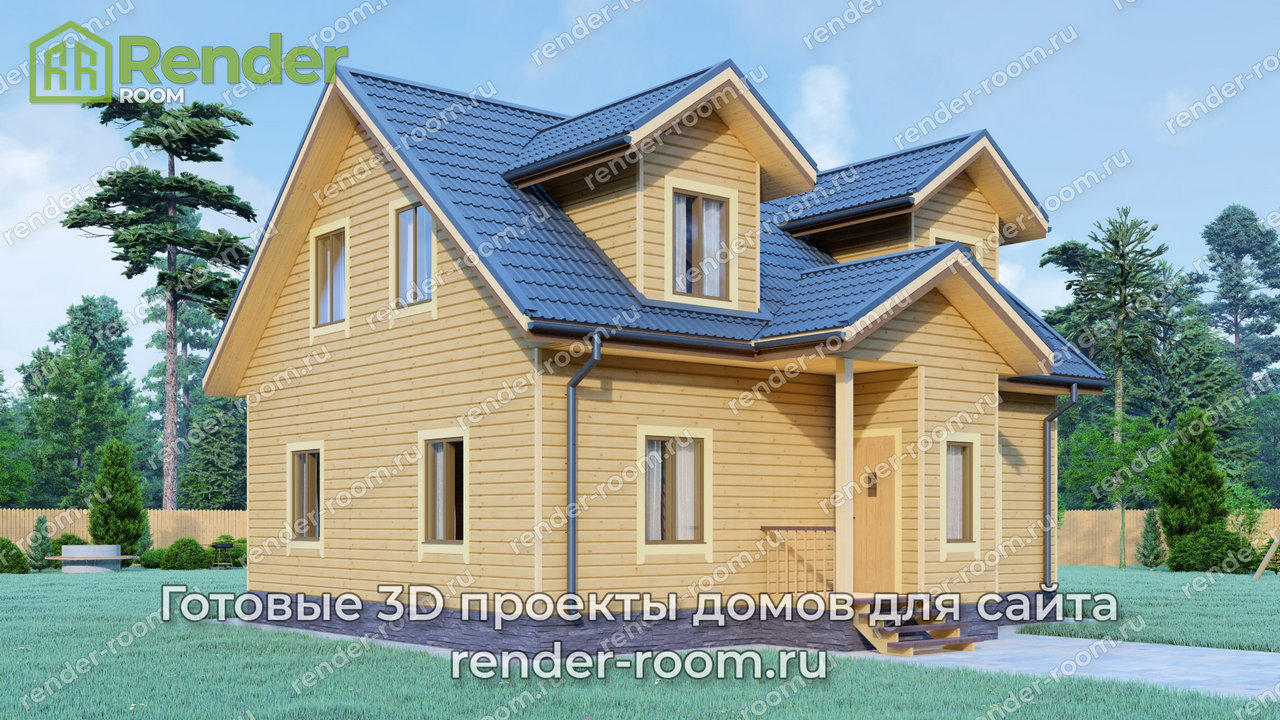 Проект брусового дома 8х10, площадью 131 м2