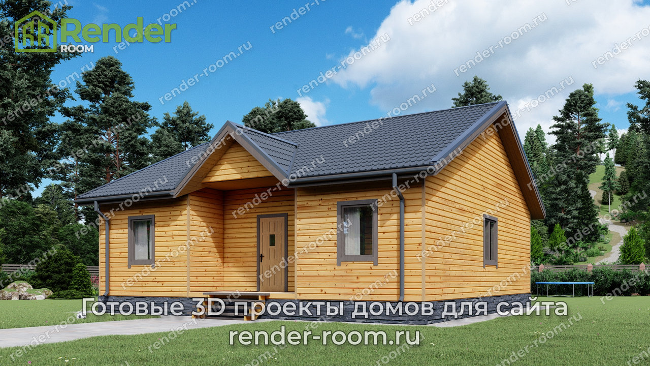 Проект брусового дома 10х10, площадью 96 м2