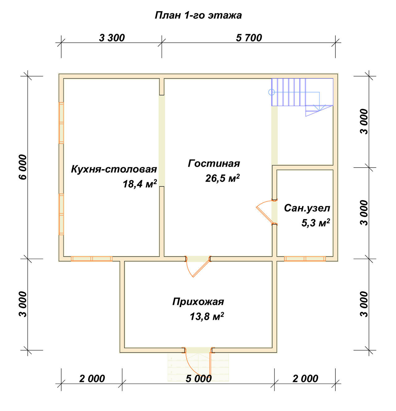 П-713 План первого этажа П-713 План первого этажа