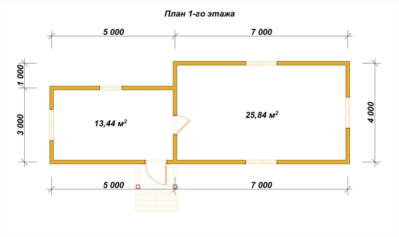 П-714 План первого этажа П-714 План первого этажа
