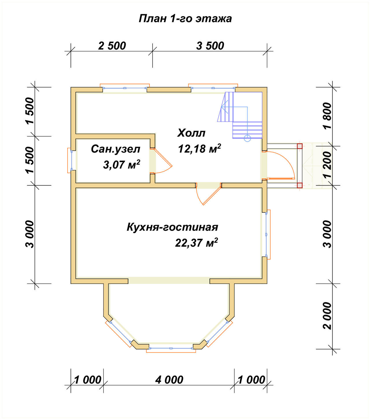 П-745 План первого этажа П-745 План первого этажа
