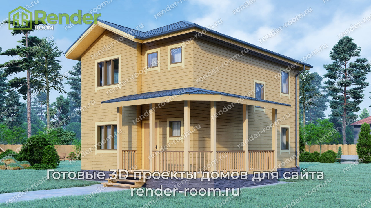 Проект брусового дома 7х9, площадью 116 м2