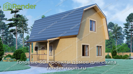 Проект  Площадь: 77, Размер: 6х8