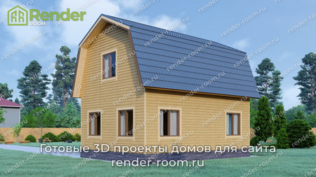 Проект  Площадь: 77, Размер: 6х8