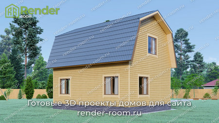 Проект  Площадь: 77, Размер: 6х8