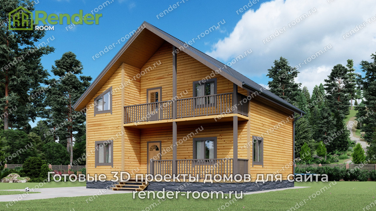 Проект брусового дома 9х10, площадью 145 м2