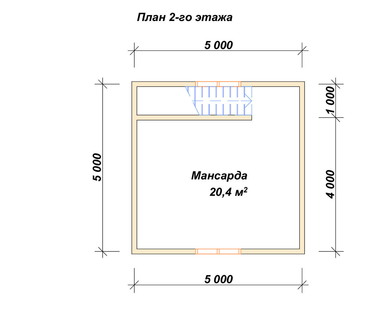 П-854 План второго этажа П-854 План второго этажа