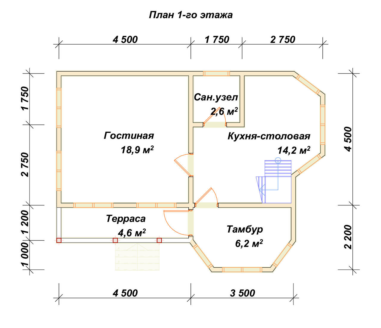 П-862 План первого этажа П-862 План первого этажа