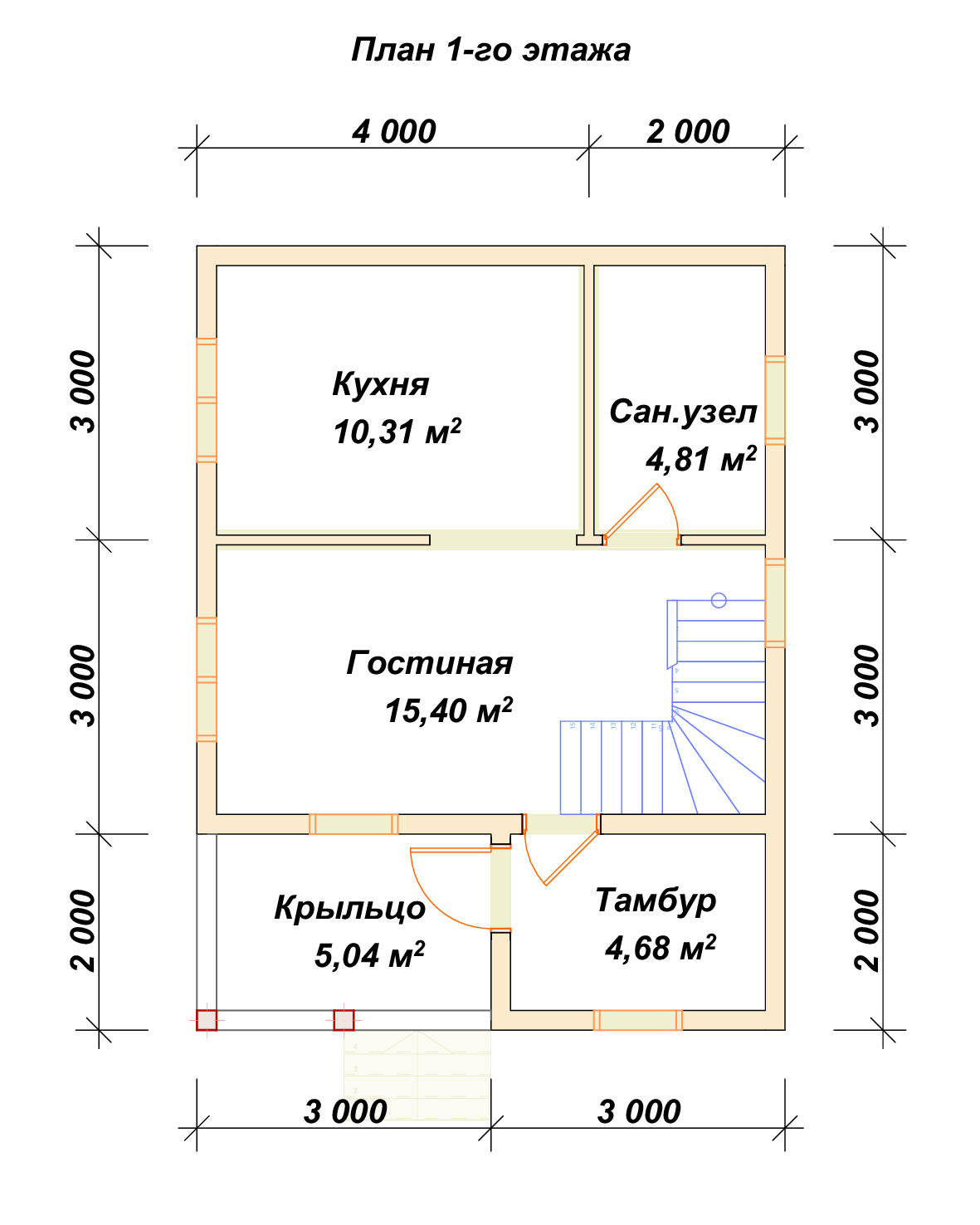 П-924 План первого этажа П-924 План первого этажа
