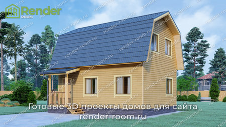 Проект  Площадь: 74, Размер: 6х8