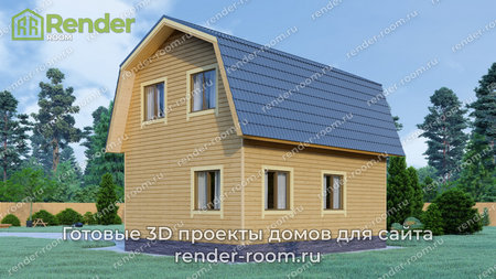 Проект  Площадь: 74, Размер: 6х8