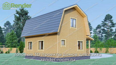 Проект  Площадь: 74, Размер: 6х8