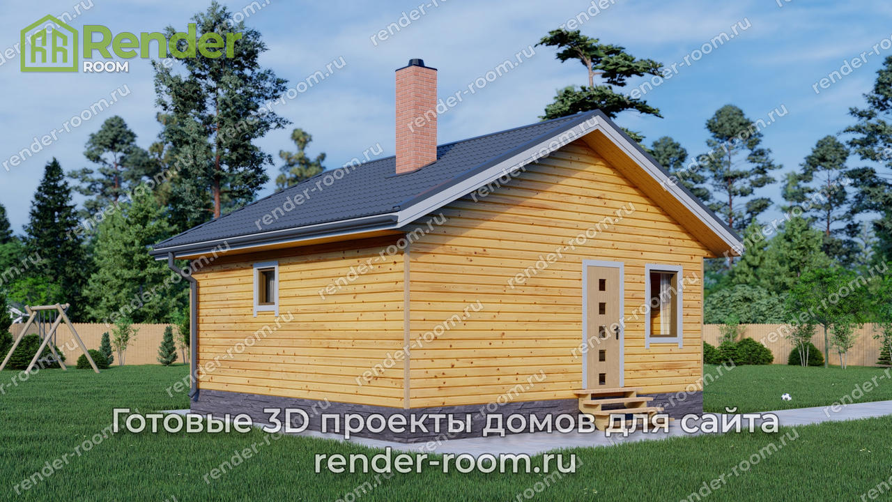 Проект бани из бруса Б-15.