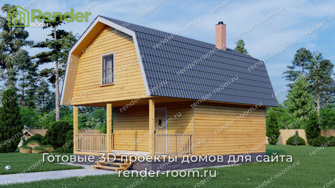 Проект бани из бруса Б-18.